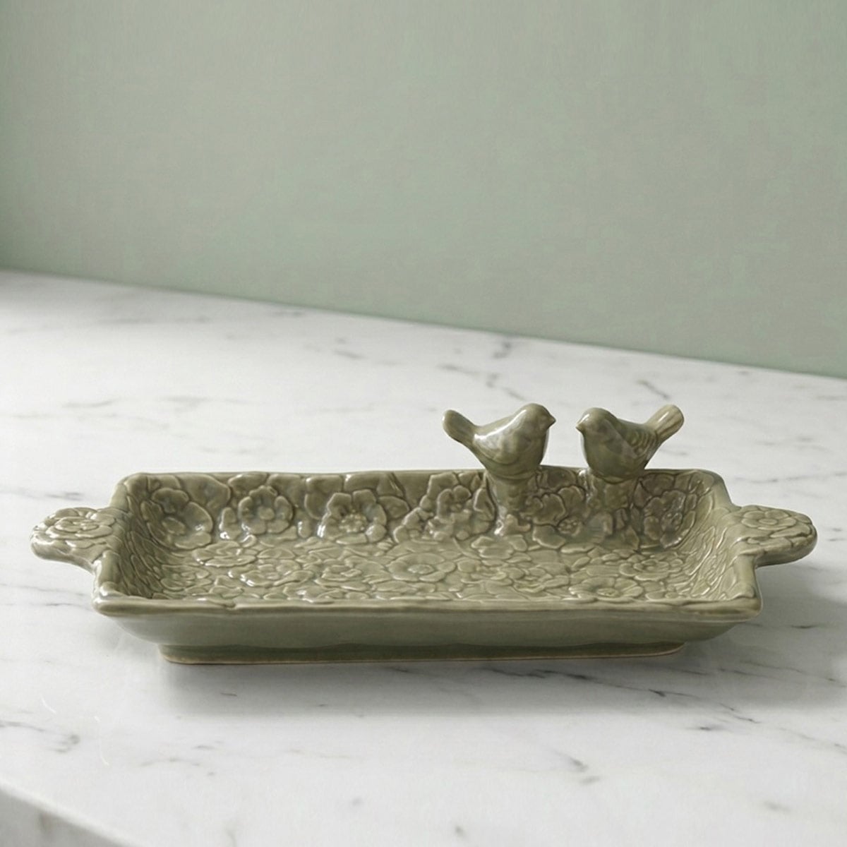 BANDEJA RIPLEY HOME FLOREADA VERDE 29 CM - 1