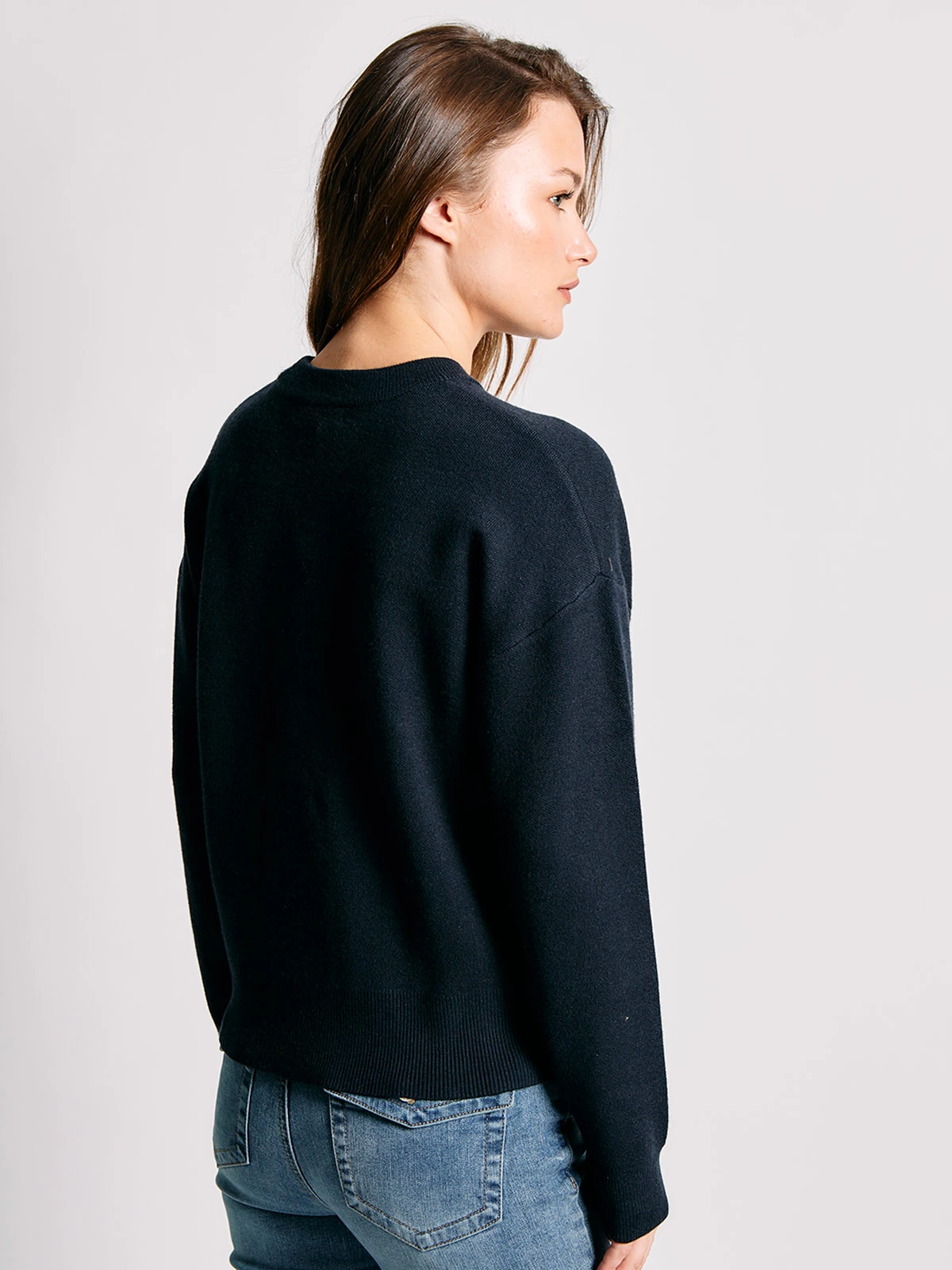 SWEATER MUJER INDEX MANGA LARGA BORDADO COLLEGE - 2