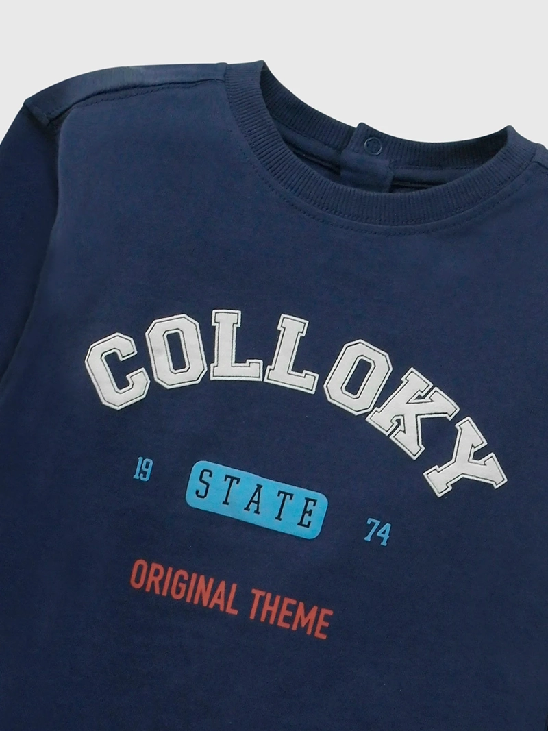 POLERA NIÑO COLLOKY ALGODÓN MANGA LARGA - 3