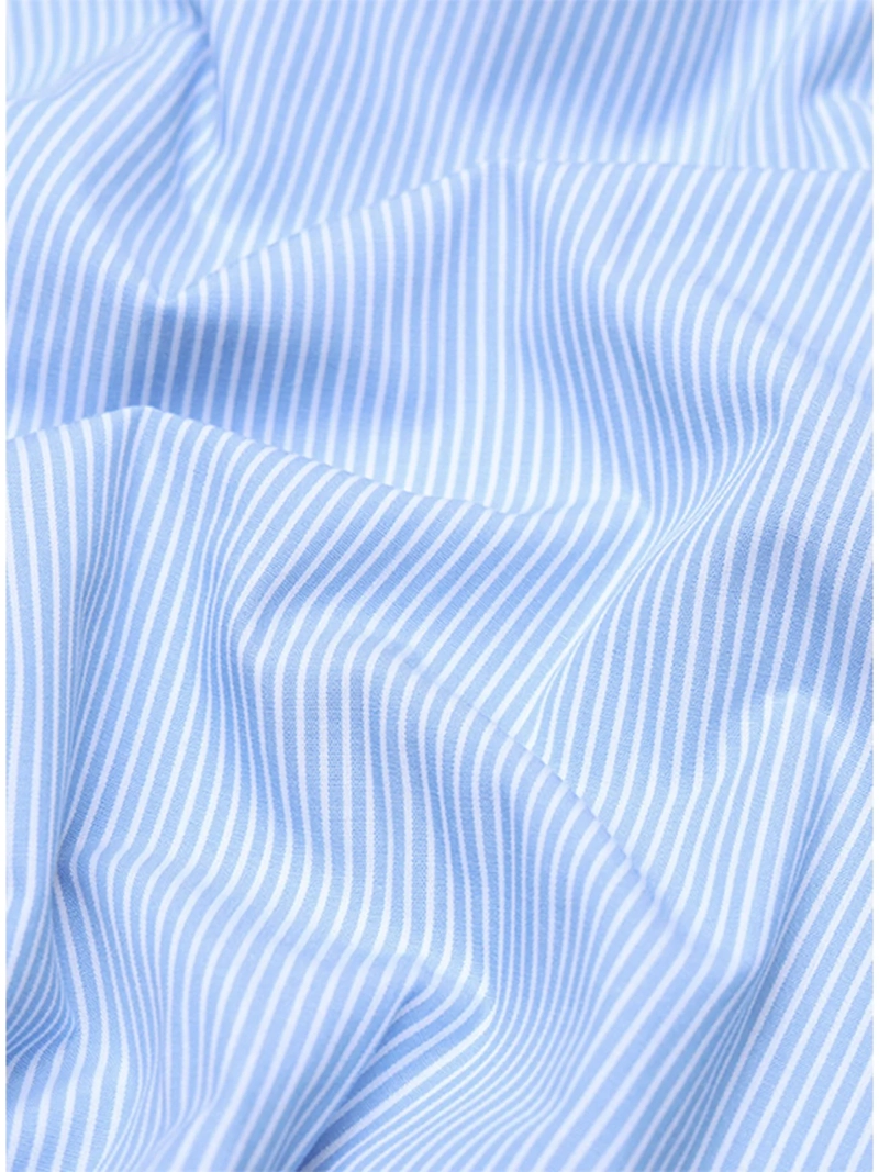 CAMISA HOMBRE VAN HEUSEN MANGA LARGA TAILORED FIT DISEÑO A RAYAS CUELLO ITALIANO PUÑO SIMPLE - 5