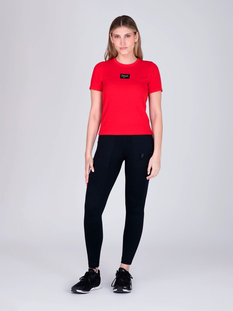 POLERA MUJER EVERLAST ALGODÓN MANGA CORTA - 1