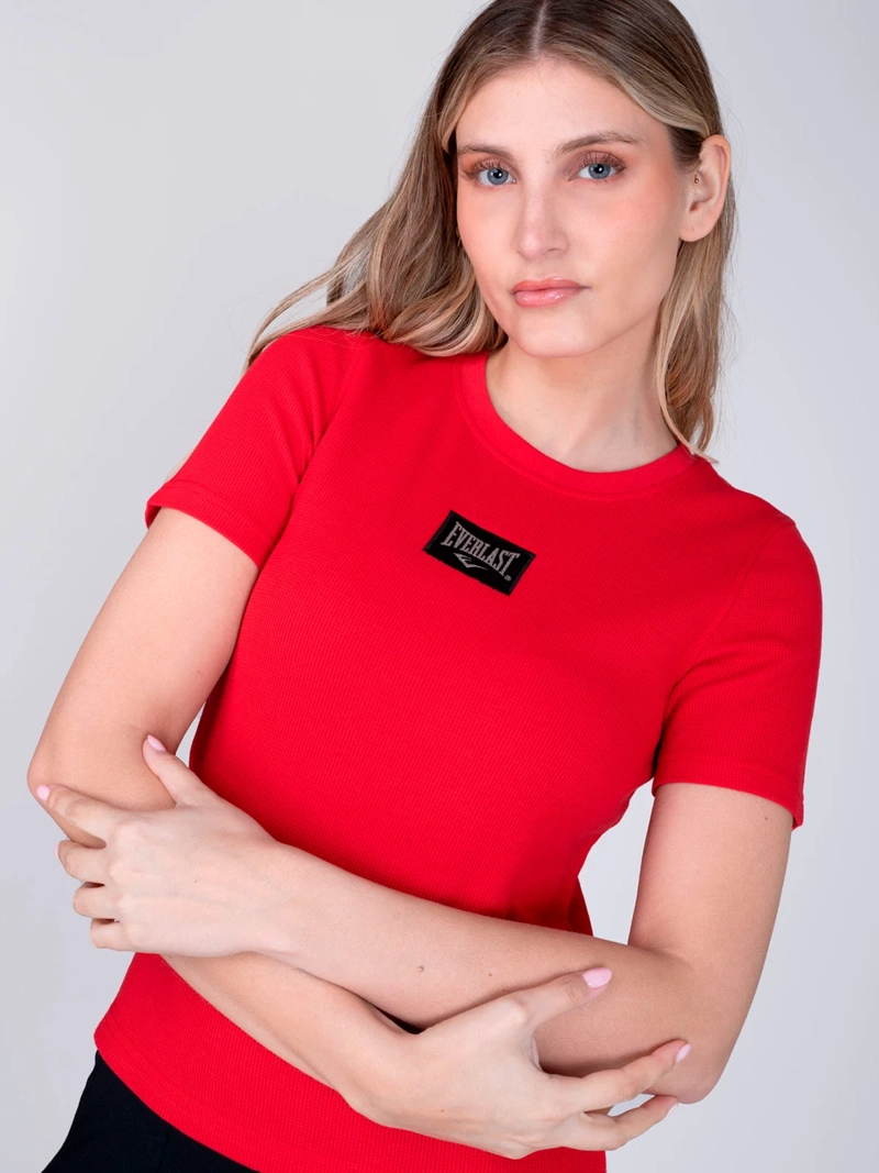 POLERA MUJER EVERLAST ALGODÓN MANGA CORTA - 4