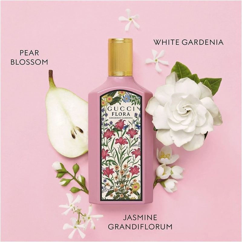 PERFUME GUCCI FLORAL GEOURGEOUS GARDENIA MUJER EDP 100 ML + LOCIÓN CORPORAL 50 ML + PEN SPRAY 10 ML - 3