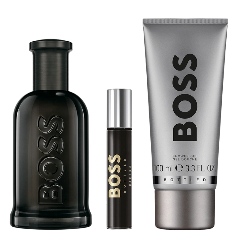 PERFUME HUGO BOSS BOSS BOTTLED PARFUM HOMBRE 100 ML + PEN SPRAY 10 ML + GEL DE DUCHA 100 ML - 1