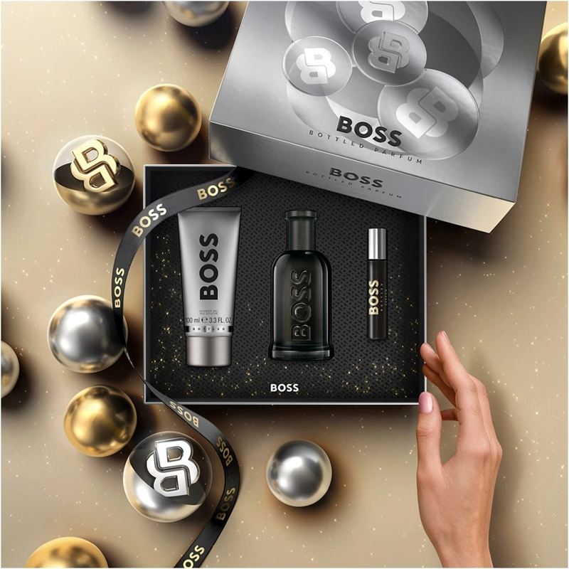 PERFUME HUGO BOSS BOSS BOTTLED PARFUM HOMBRE 100 ML + PEN SPRAY 10 ML + GEL DE DUCHA 100 ML - 4