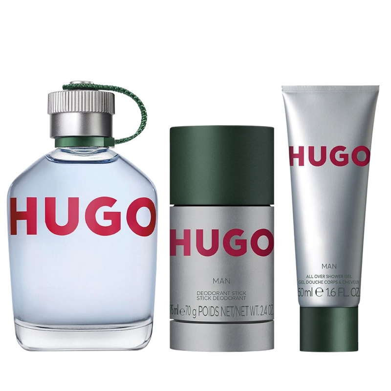 PERFUME HUGO BOSS MAN HOMBRE EDT 125 ML + GEL DE DUCHA 50 ML + DESODORANTE 75 ML - 1