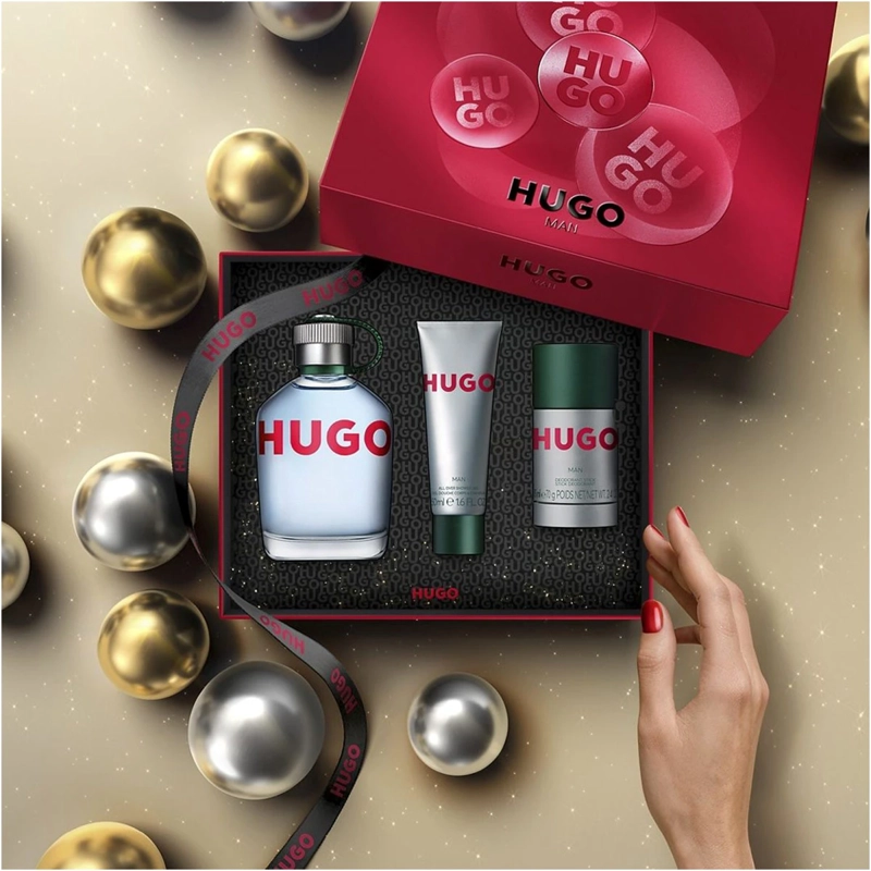 PERFUME HUGO BOSS MAN HOMBRE EDT 125 ML + GEL DE DUCHA 50 ML + DESODORANTE 75 ML - 4