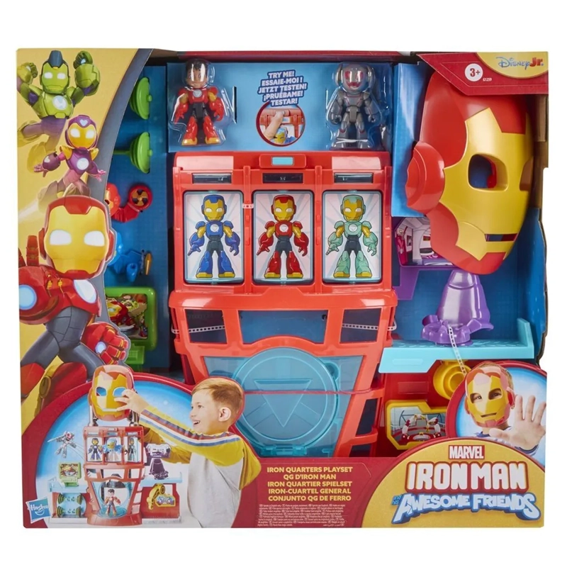 FIGURA DE ACCIÓN IRON MAN AND HIS AWESOME FRIENDS SET DE JUEGO IRON-CUARTEL GENERAL - 4