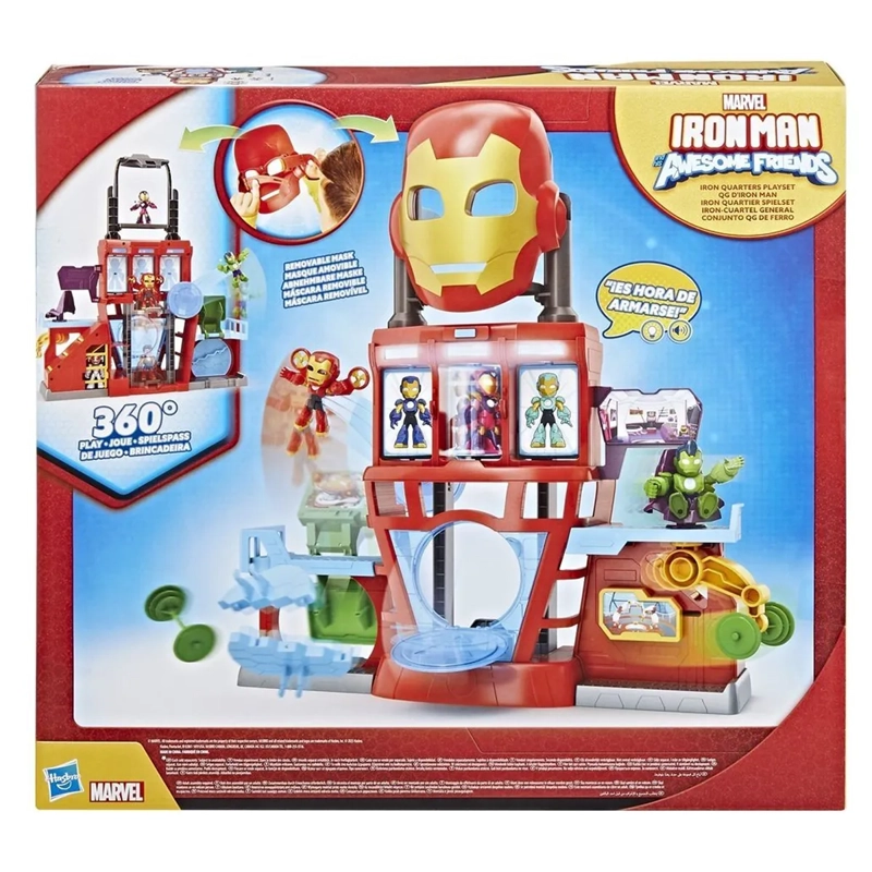 FIGURA DE ACCIÓN IRON MAN AND HIS AWESOME FRIENDS SET DE JUEGO IRON-CUARTEL GENERAL - 5