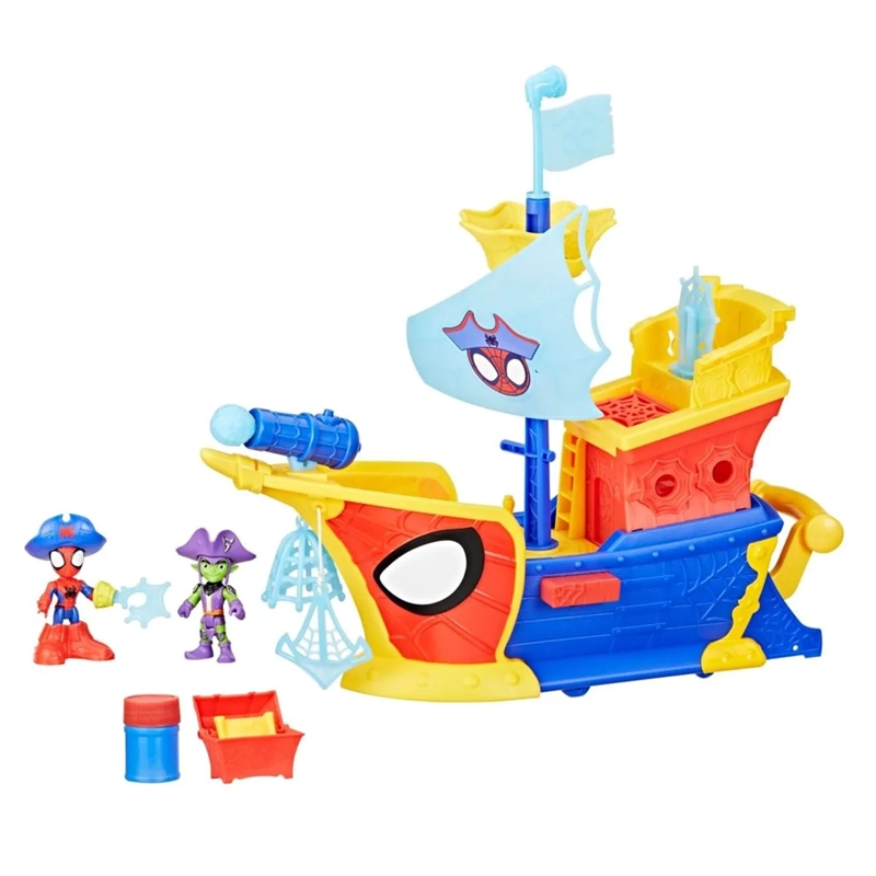 FIGURA DE ACCIÓN SPIDEY AND HIS AMAZING FRIENDS WATER-WEBS AHOY BUBBLE BARCO PIRATA - 2