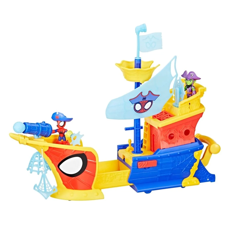 FIGURA DE ACCIÓN SPIDEY AND HIS AMAZING FRIENDS WATER-WEBS AHOY BUBBLE BARCO PIRATA - 3