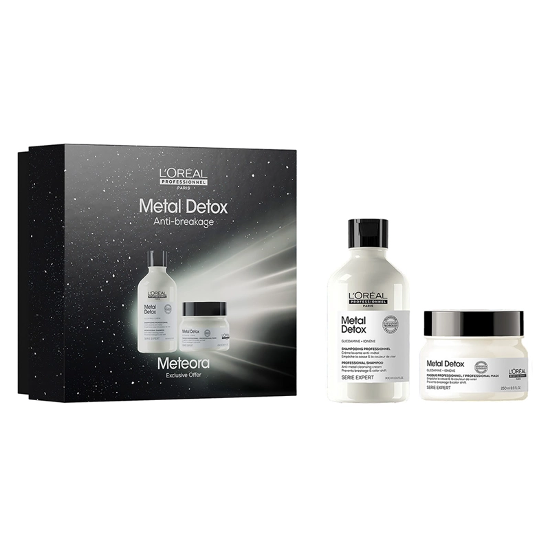 SET ANTI-QUIEBRE CABELLO DAÑADO LOREAL PROFESSIONNEL METAL DETOX SHAMPOO 300 ML + MÁSCARA 250 ML - 1