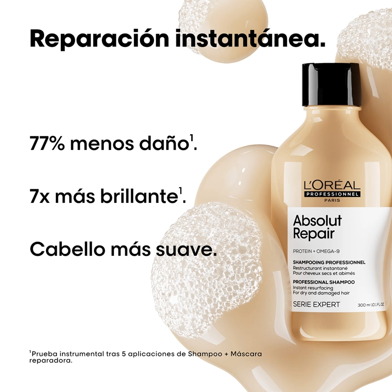 SET REPARACIÓN Y NUTRICIÓN LOREAL PROFESSIONNEL ABSOLUT REPAIR SHAMPOO 500 ML + MÁSCARA 250 ML - 2