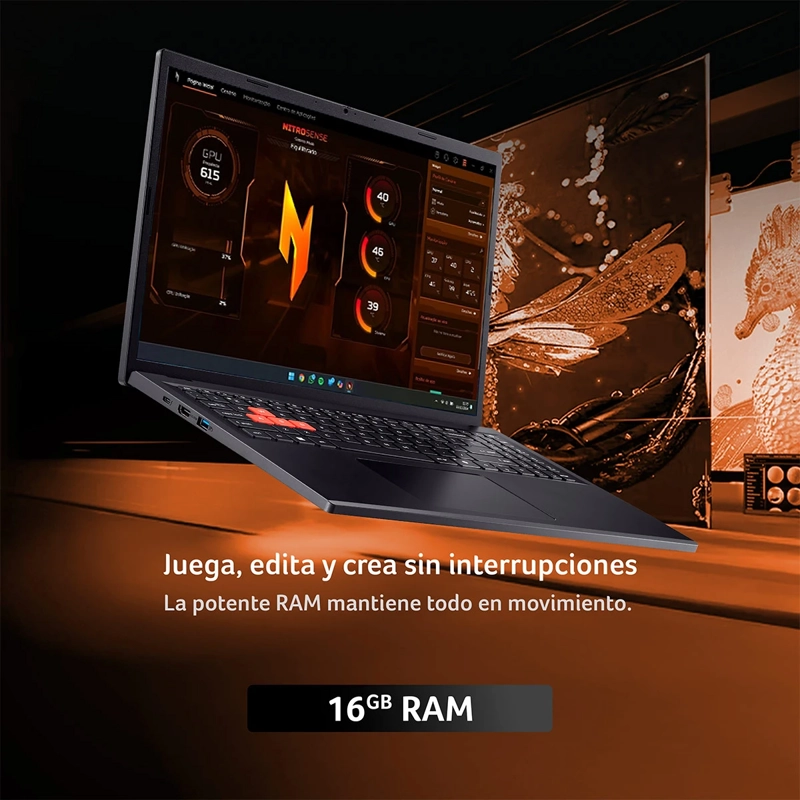 NOTEBOOK ACER NITRO LITE 16 NL16-71G-50GH-CL INTEL CORE I5 16GB RAM 512GB SSD NVIADIA RTX 4050 16” - 6