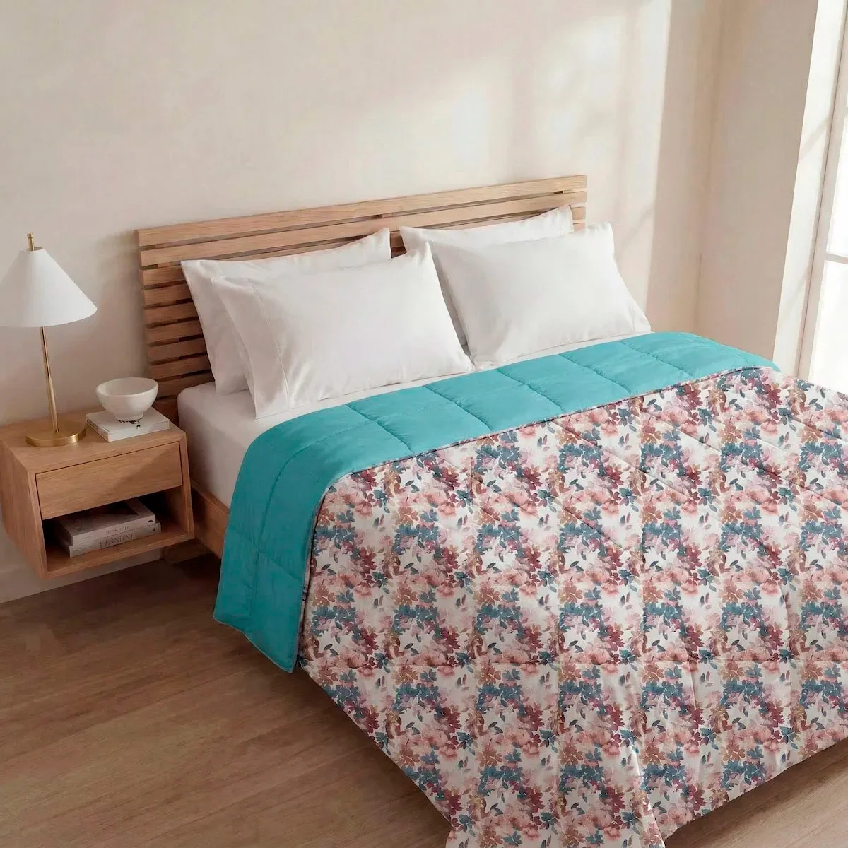 PLUMÓN RIPLEY HOME MICROFIBRA 1.5 PLAZAS JARDÍN FLORES - 1