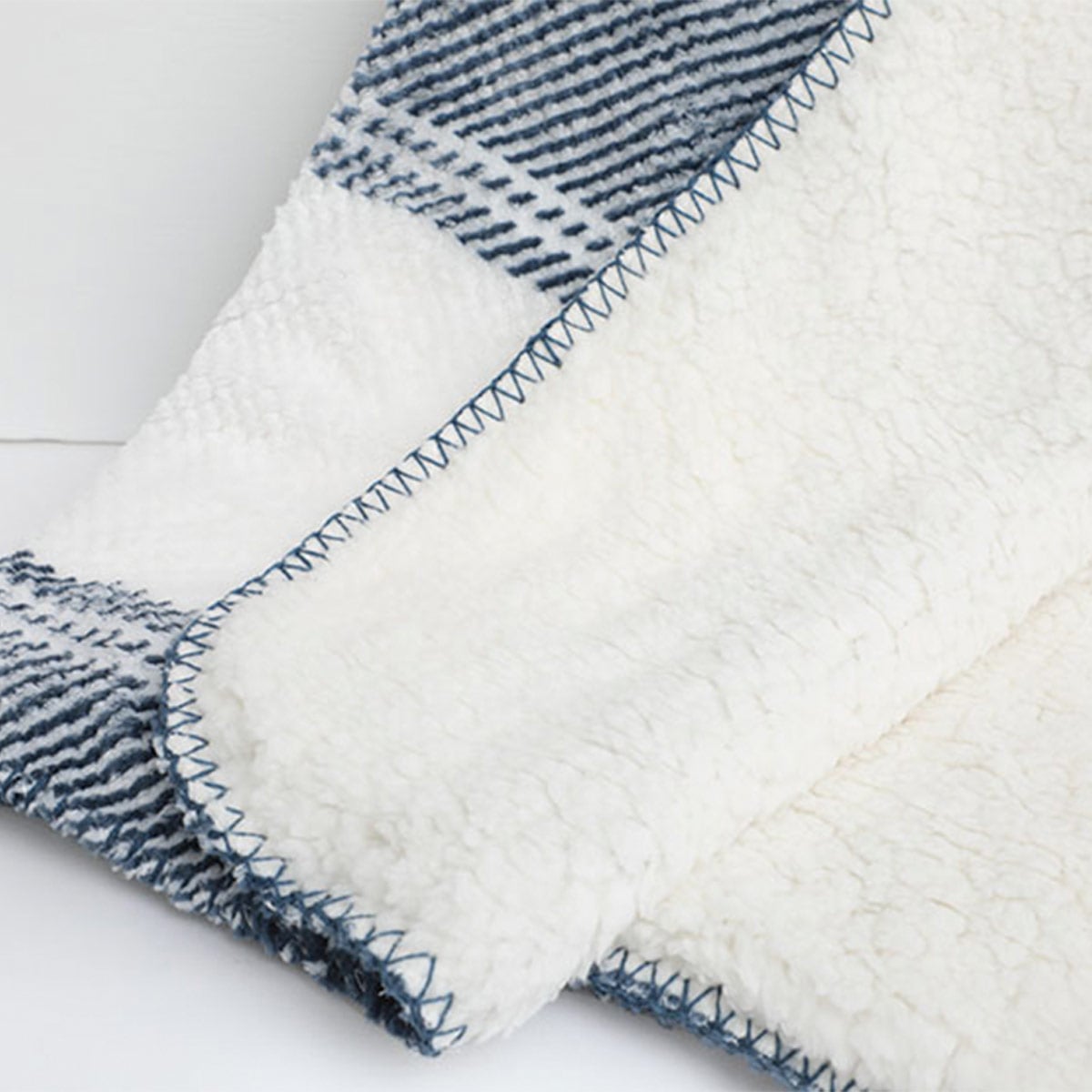 MANTA RIPLEY HOME WAFFLE SHERPA ESCOCES AZUL - 2