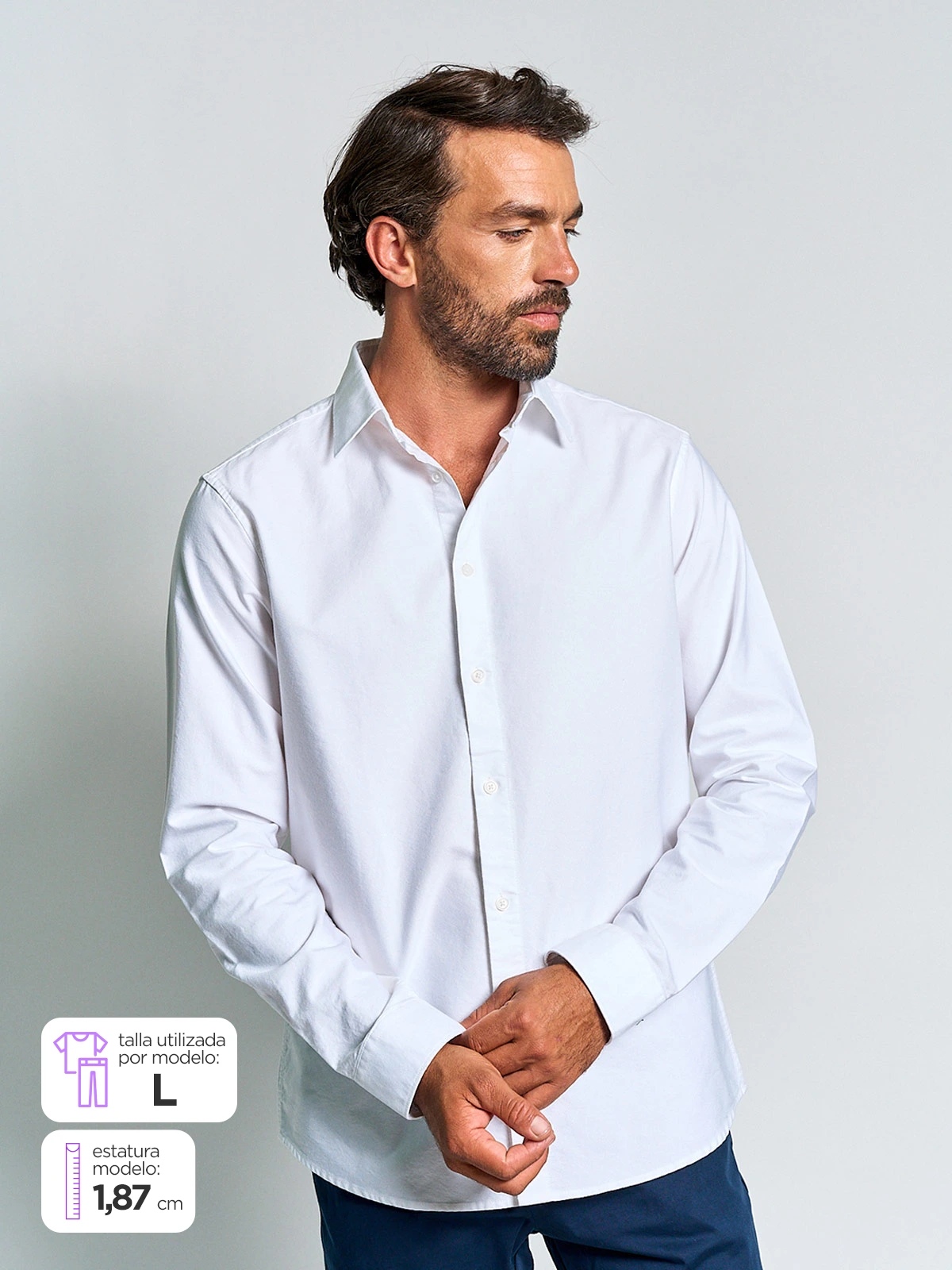 CAMISA HOMBRE SPAVALDI ALGODÓN MANGA LARGA - 1