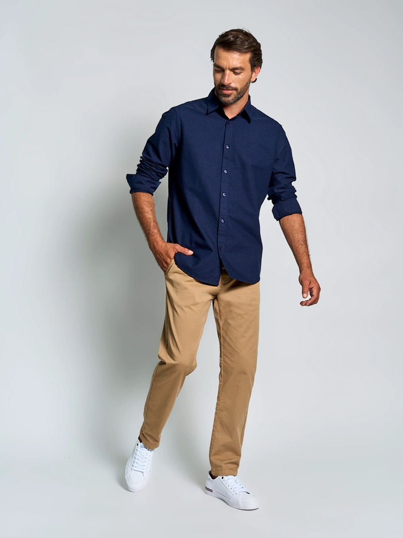 CAMISA HOMBRE SPAVALDI ALGODÓN MANGA LARGA - 4