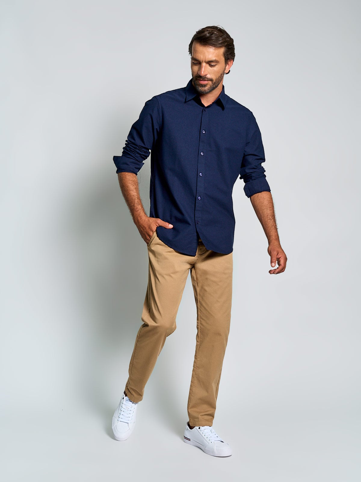 CAMISA HOMBRE SPAVALDI ALGODÓN MANGA LARGA - 4