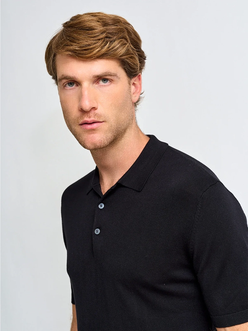 POLERA HOMBRE SPAVALDI CUELLO POLO MANGA CORTA TEJIDA - 3