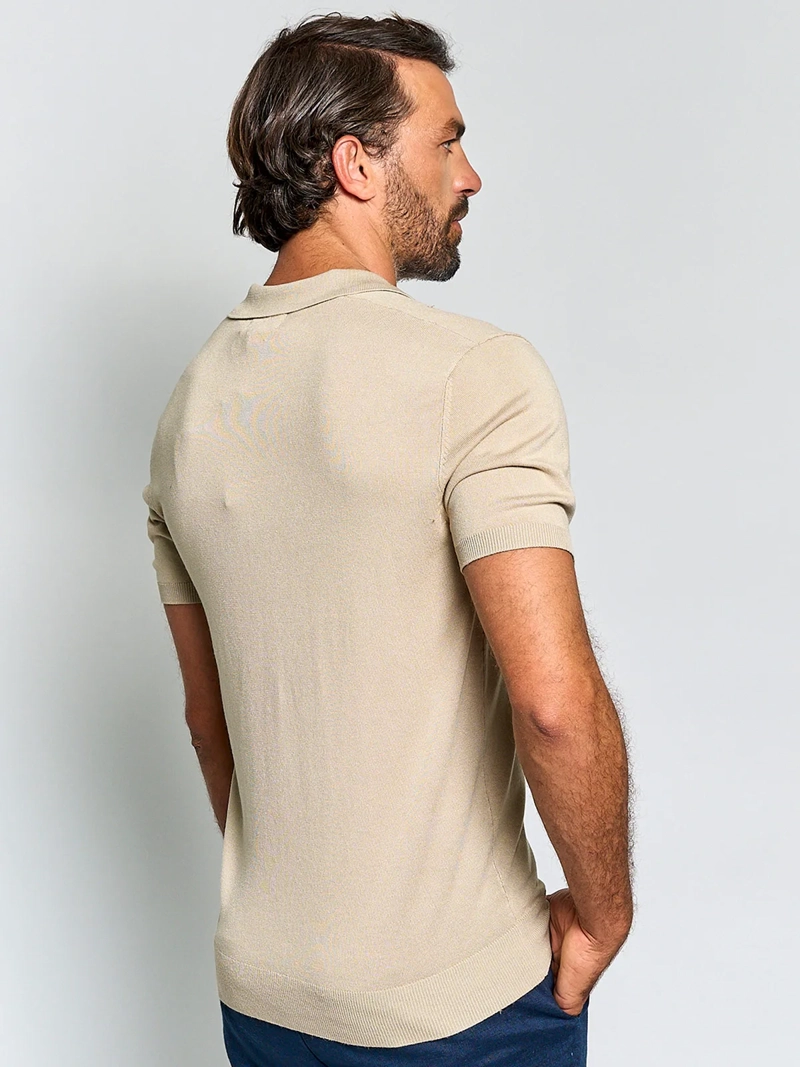 POLERA HOMBRE SPAVALDI CUELLO POLO MANGA CORTA TEJIDA - 2