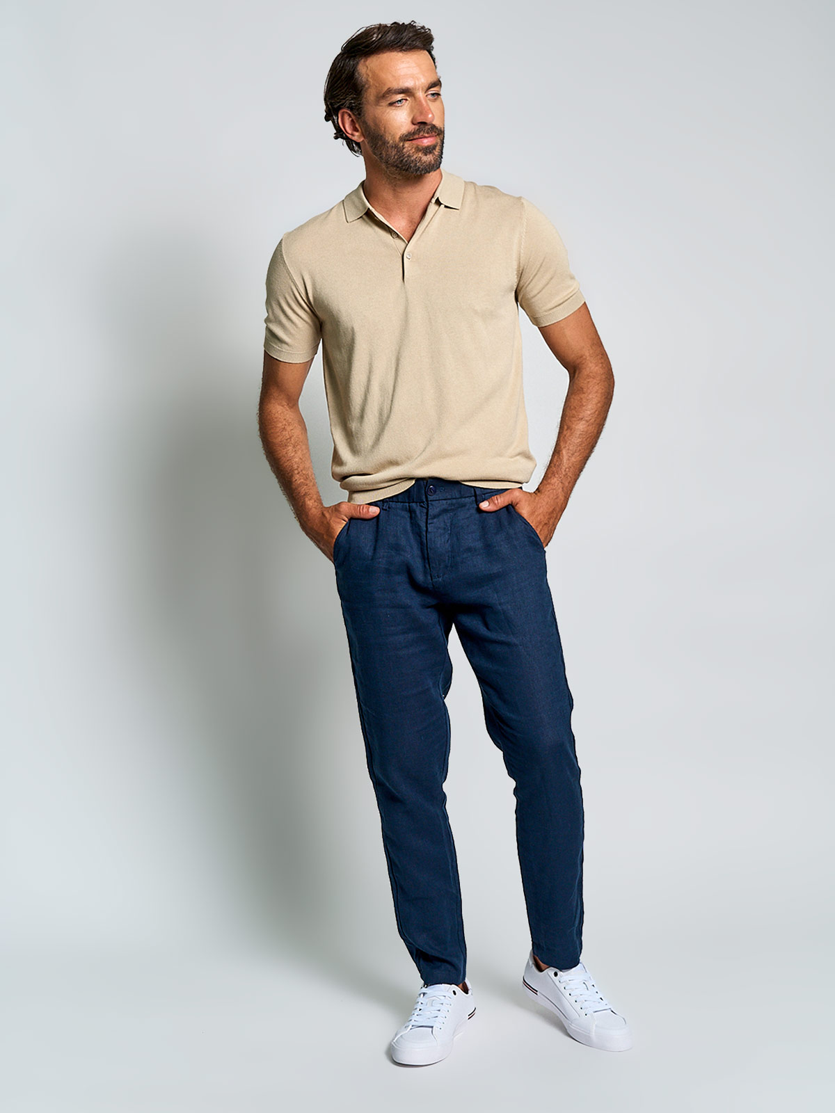 POLERA HOMBRE SPAVALDI CUELLO POLO MANGA CORTA TEJIDA - 4