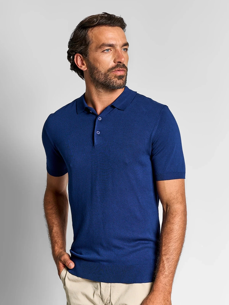 POLERA HOMBRE SPAVALDI CUELLO POLO MANGA CORTA TEJIDA