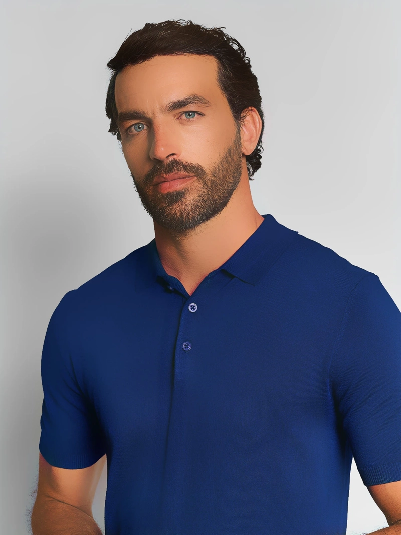 POLERA HOMBRE SPAVALDI CUELLO POLO MANGA CORTA TEJIDA - 3