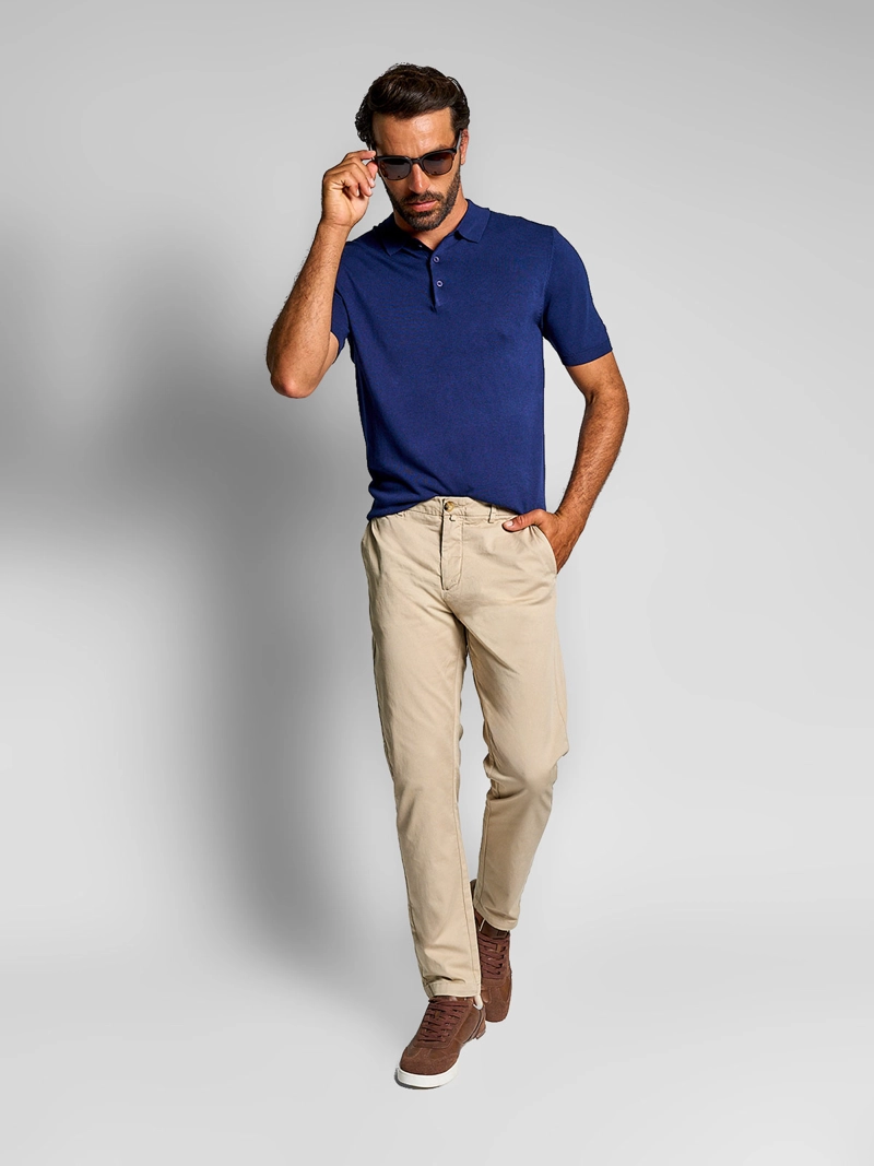 POLERA HOMBRE SPAVALDI CUELLO POLO MANGA CORTA TEJIDA - 4