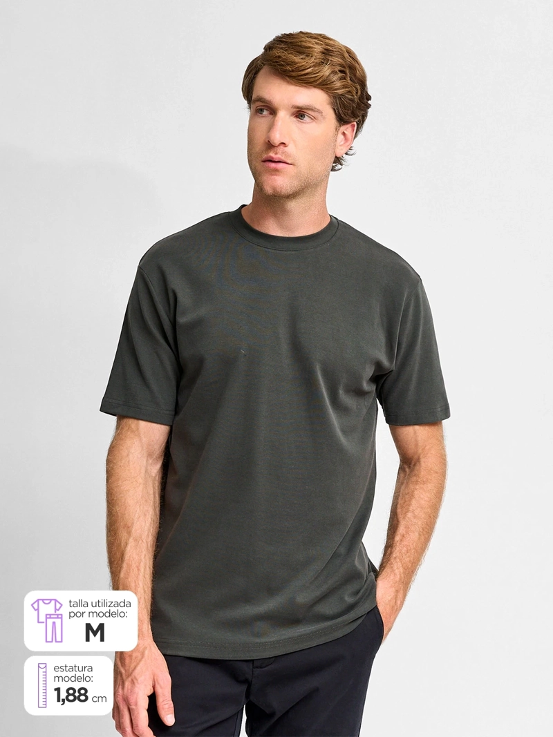 POLERA HOMBRE SPAVALDI ALGODÓN MANGA CORTA - 1