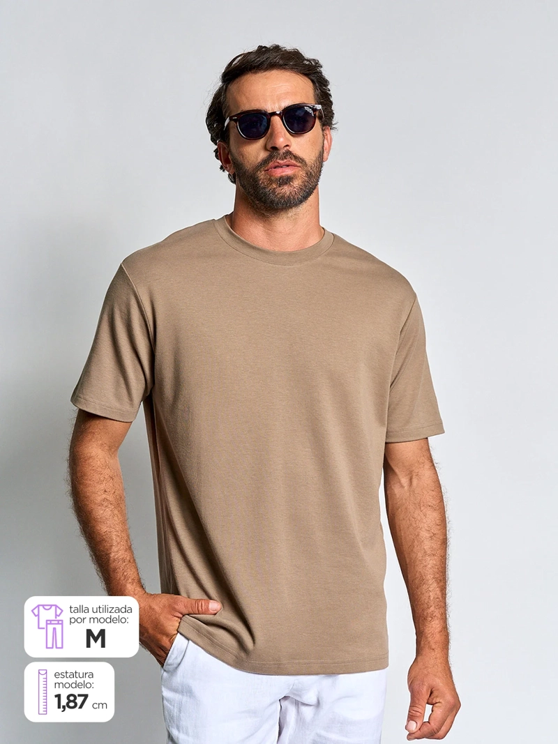 POLERA HOMBRE SPAVALDI ALGODÓN MANGA CORTA