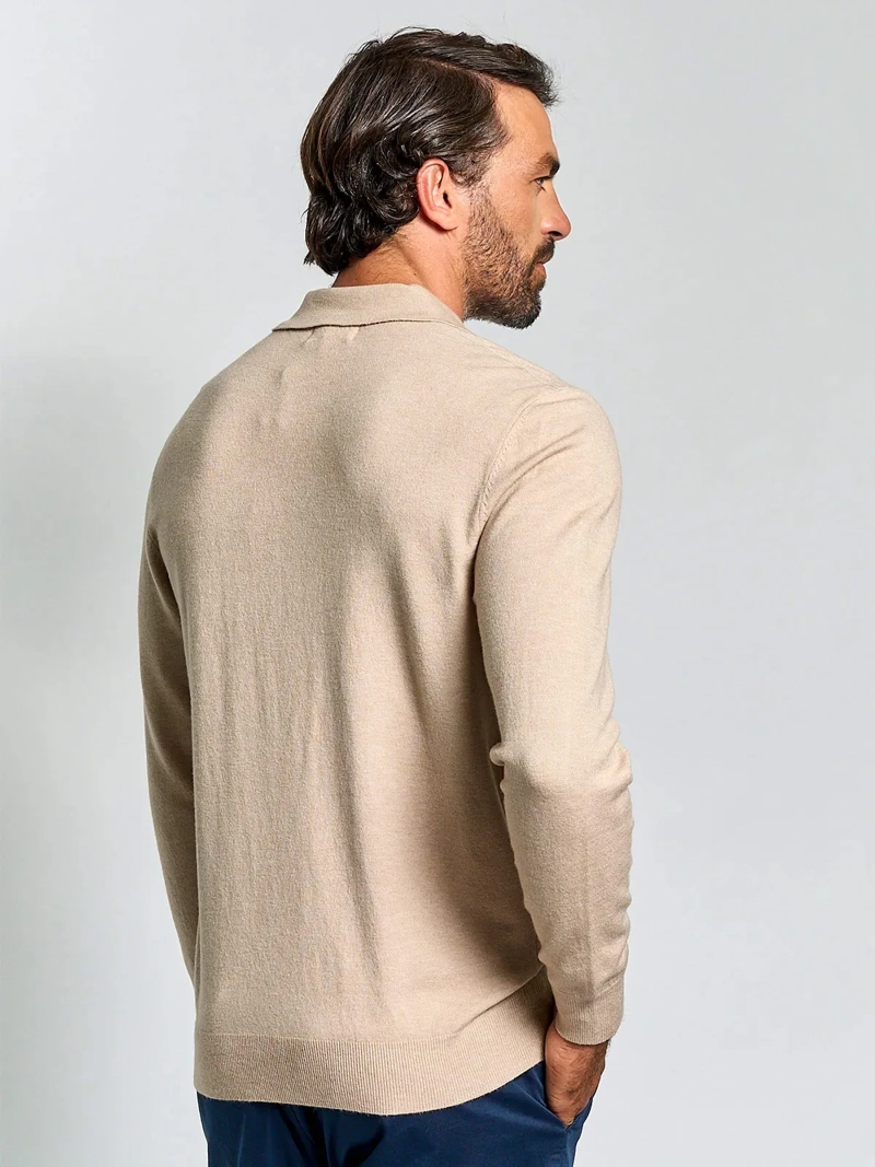 SWEATER HOMBRE SPAVALDI CUELLO POLO BOTONES - 3