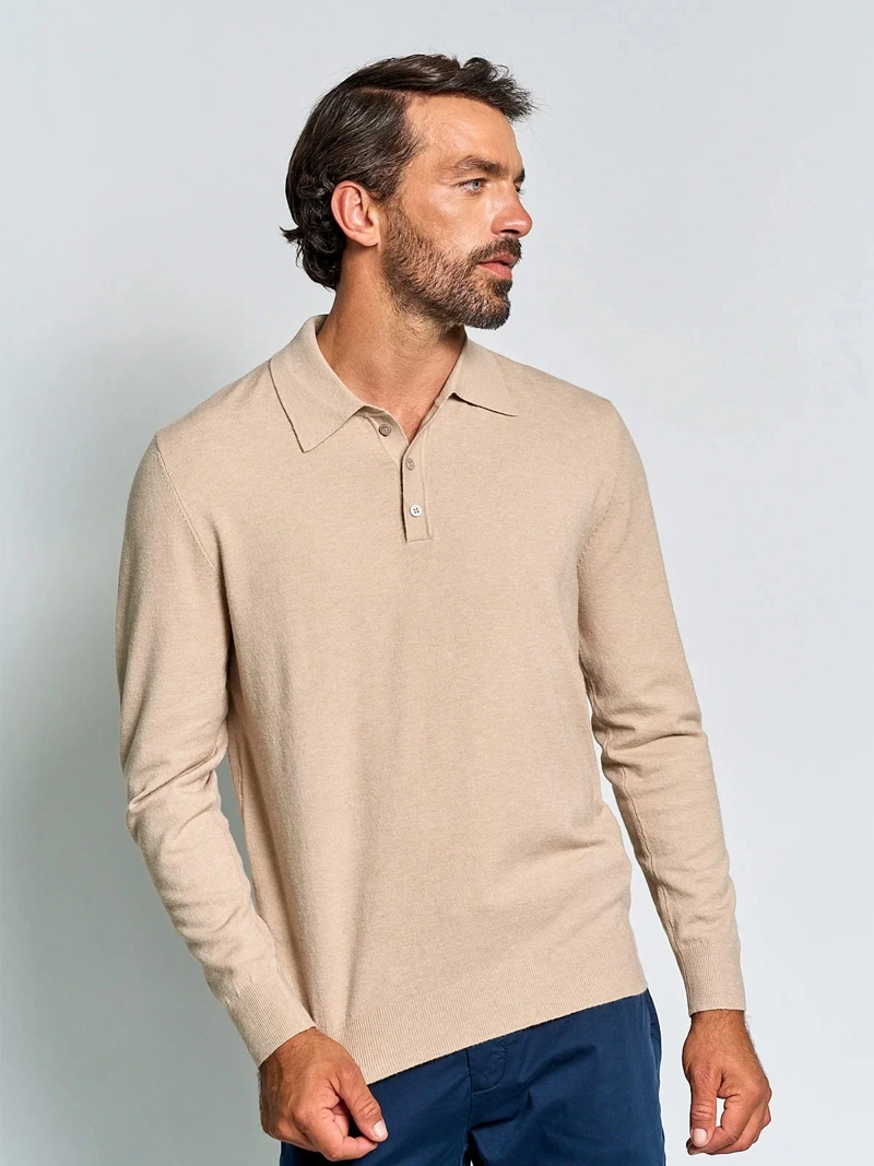 SWEATER HOMBRE SPAVALDI CUELLO POLO BOTONES - 2