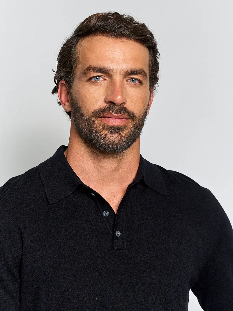 SWEATER HOMBRE SPAVALDI CUELLO POLO BOTONES - 3