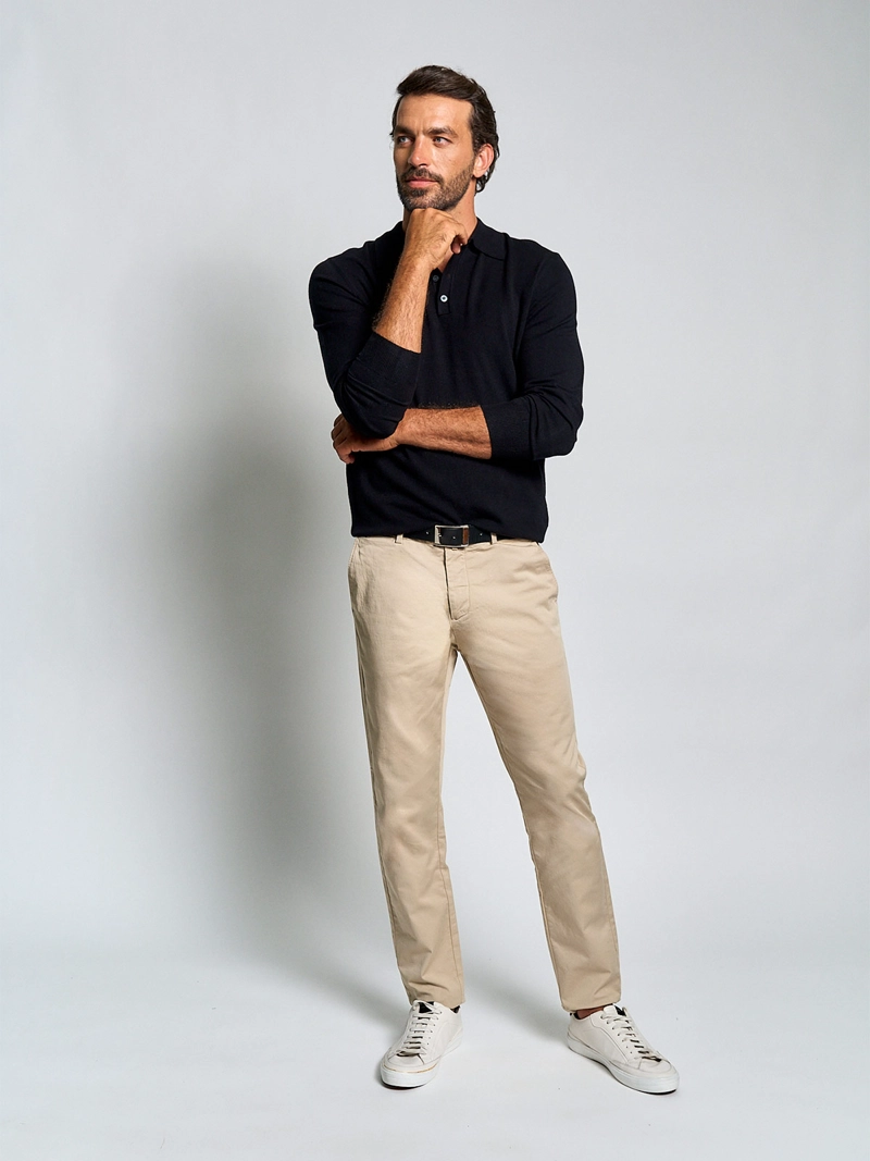 SWEATER HOMBRE SPAVALDI CUELLO POLO BOTONES - 4