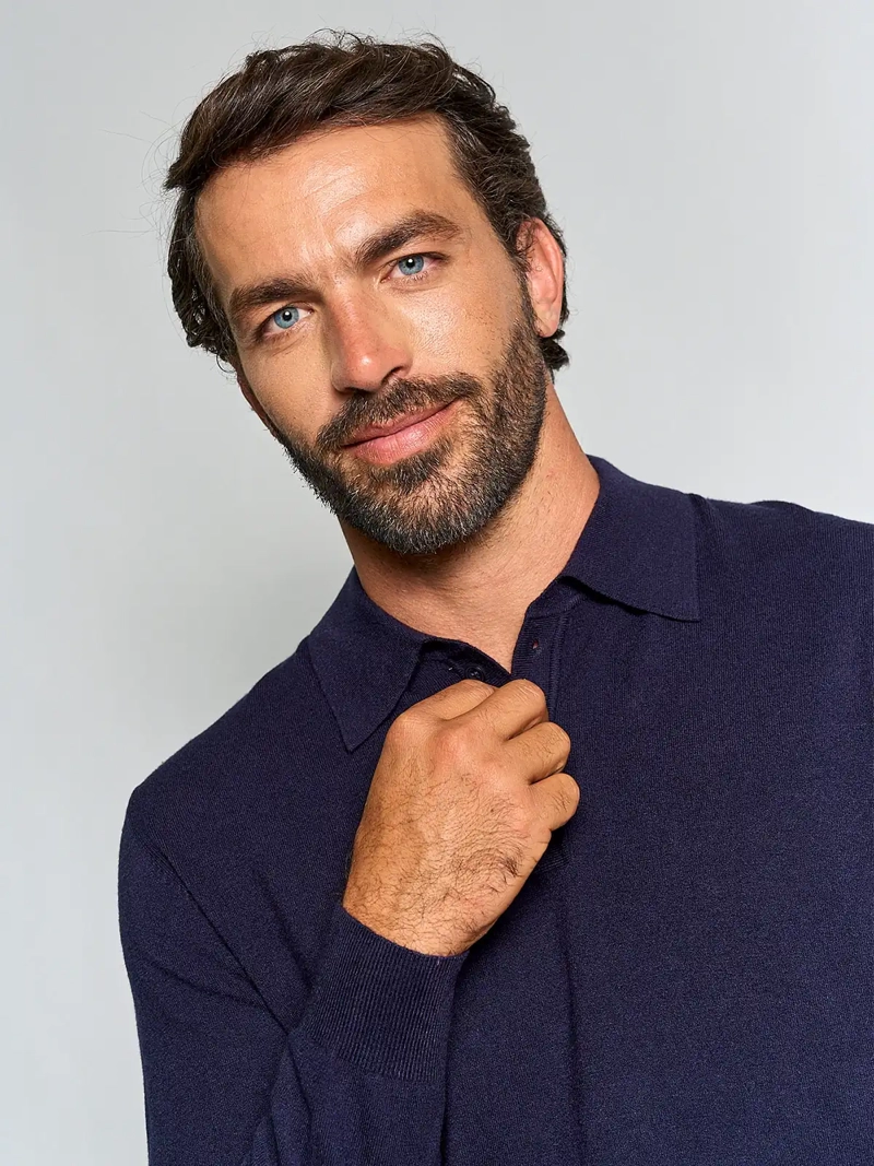 SWEATER HOMBRE SPAVALDI CUELLO POLO BOTONES - 3