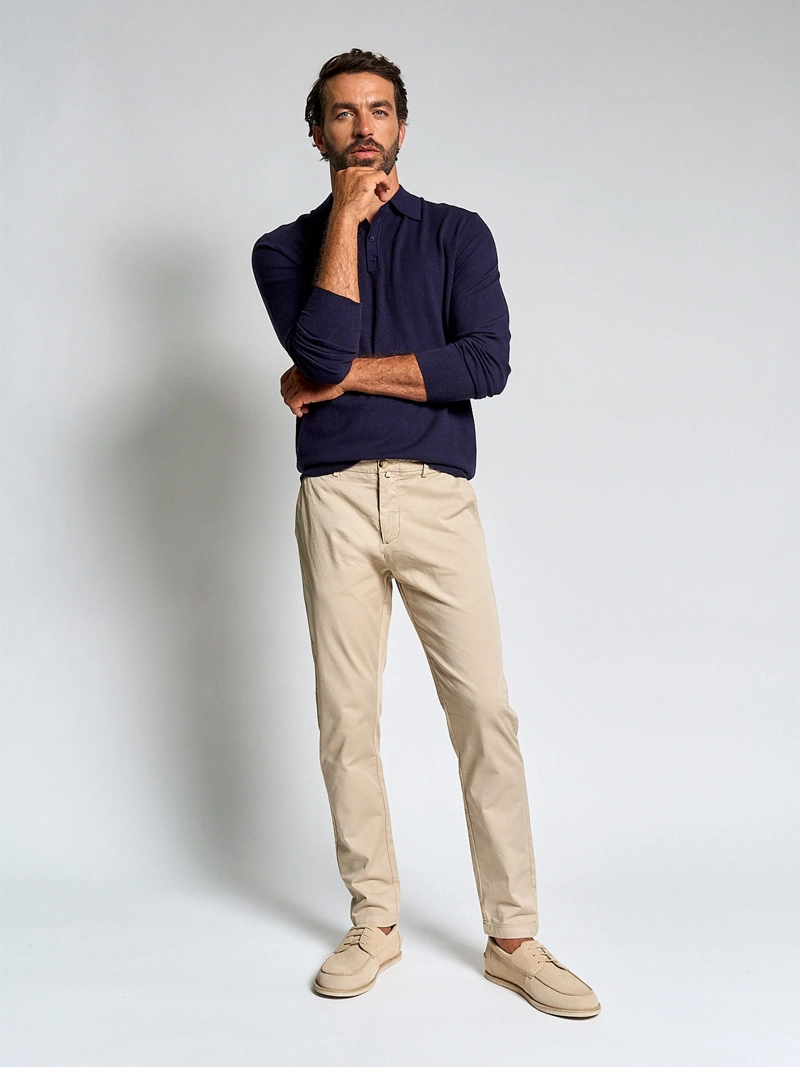 SWEATER HOMBRE SPAVALDI CUELLO POLO BOTONES - 4