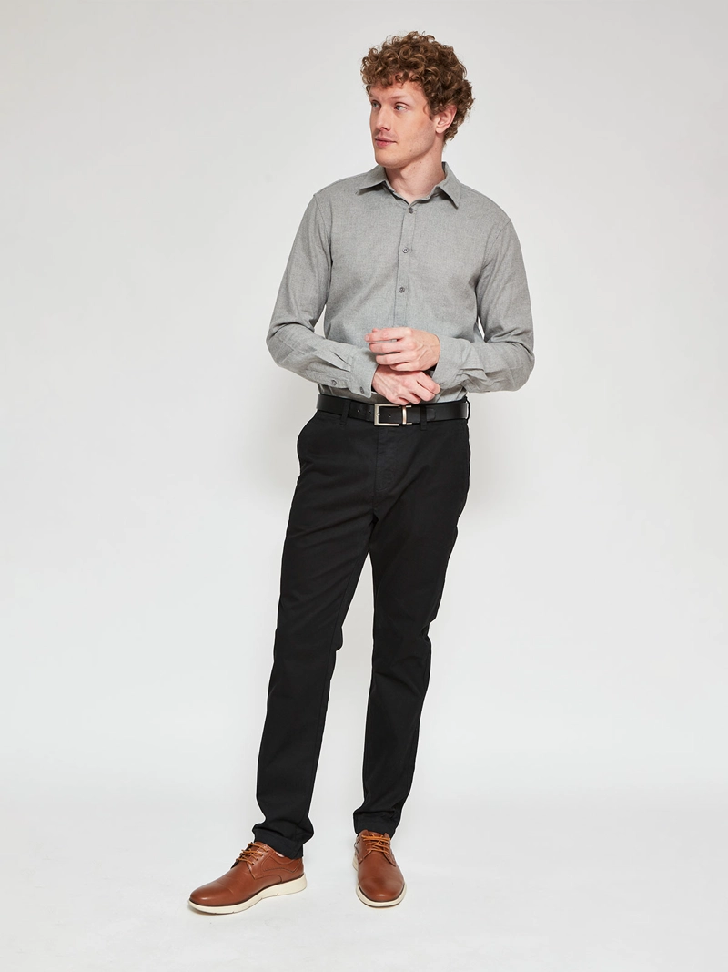 CAMISA HOMBRE SPAVALDI ALGODÓN MANGA LARGA FRANELA - 4