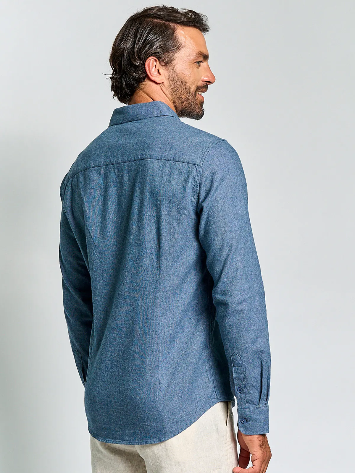 CAMISA HOMBRE SPAVALDI ALGODÓN MANGA LARGA FRANELA - 2