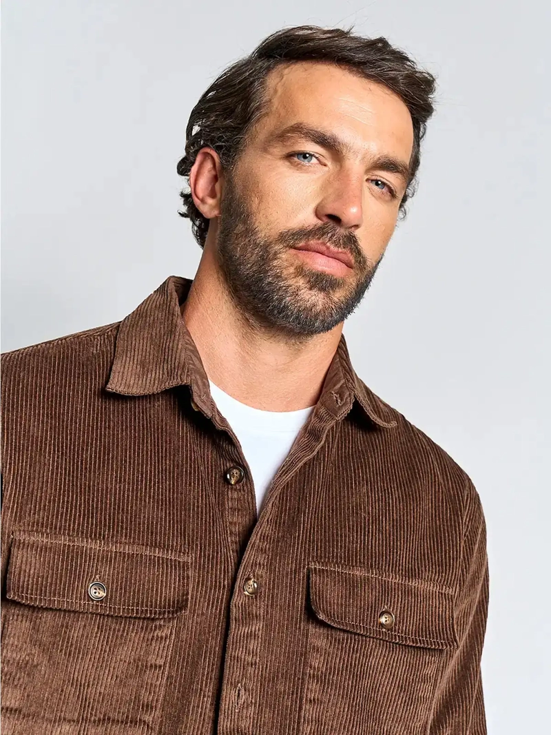 SOBRECAMISA HOMBRE SPAVALDI ALGODÓN COTELÉ - 4