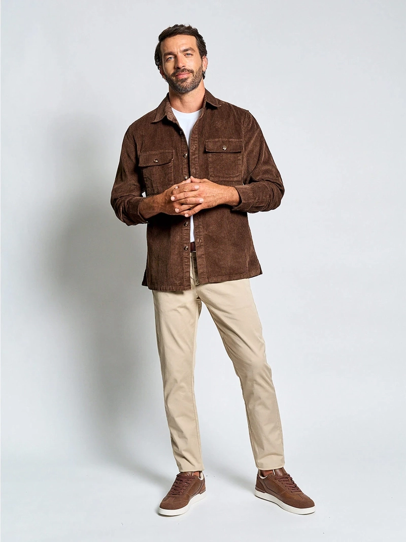 SOBRECAMISA HOMBRE SPAVALDI ALGODÓN COTELÉ - 5
