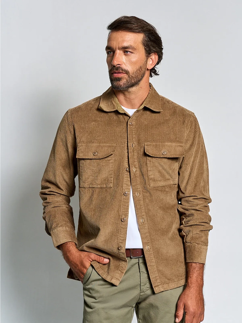 SOBRECAMISA HOMBRE SPAVALDI ALGODÓN COTELÉ - 1