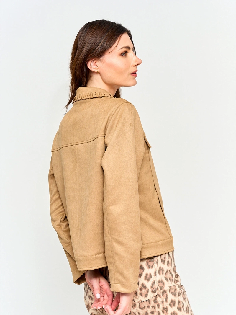 CHAQUETA MUJER AZIZ CORTA TIPO SUEDE - 2