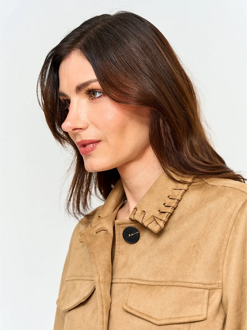CHAQUETA MUJER AZIZ CORTA TIPO SUEDE - 3