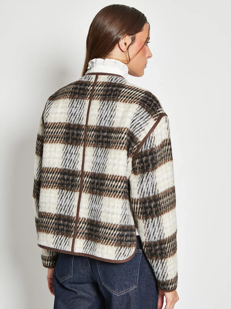 CHAQUETA MUJER MARQUIS CUADROS RIBETE - 2
