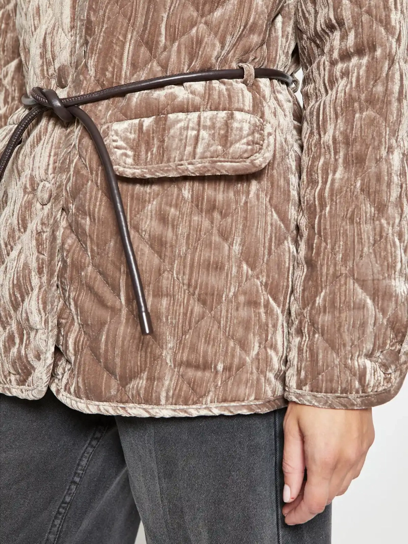CHAQUETA MUJER MARQUIS BOLSILLOS TERCIPELO CINTURÓN - 3