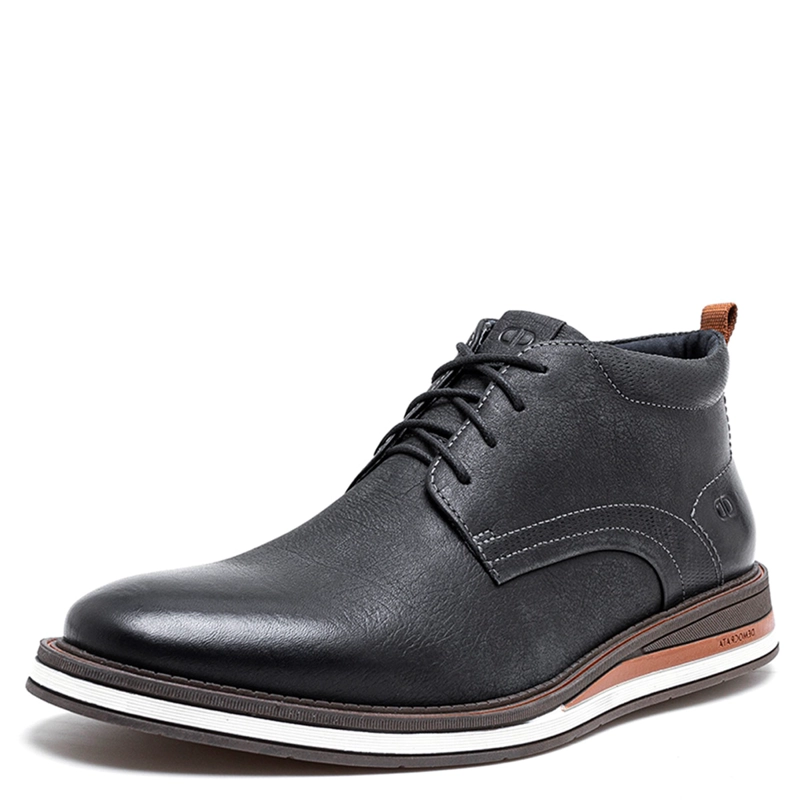 ZAPATOS HOMBRE DEMOCRATA NEGRO TYPE CUERO - 2