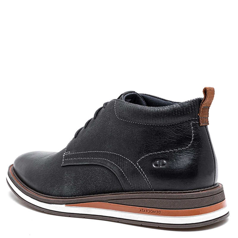 ZAPATOS HOMBRE DEMOCRATA NEGRO TYPE CUERO - 3