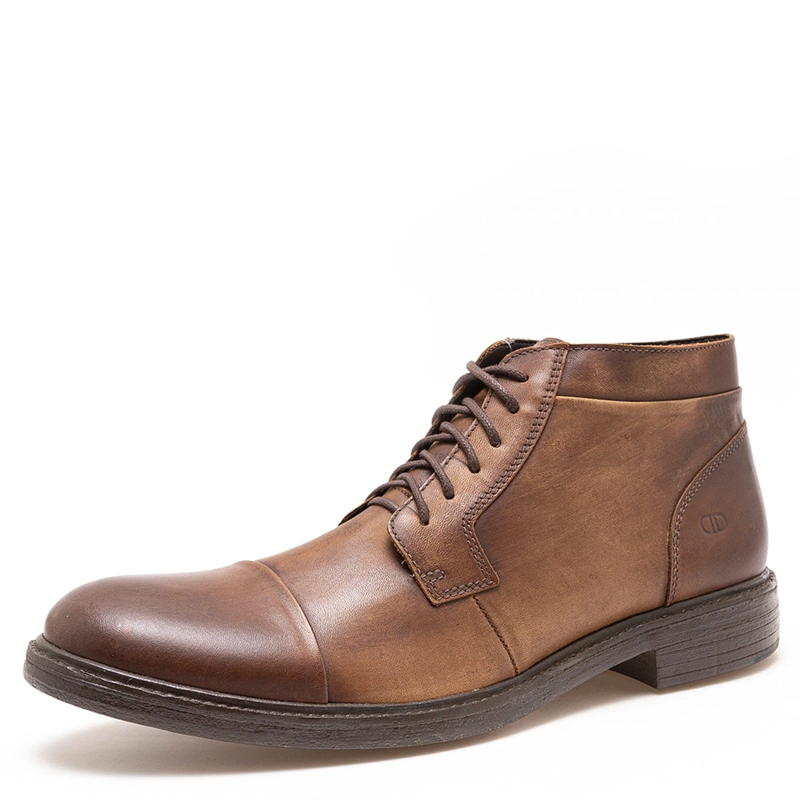 BOTINES HOMBRE DEMOCRATA CAFÉ RUST CUERO - 2