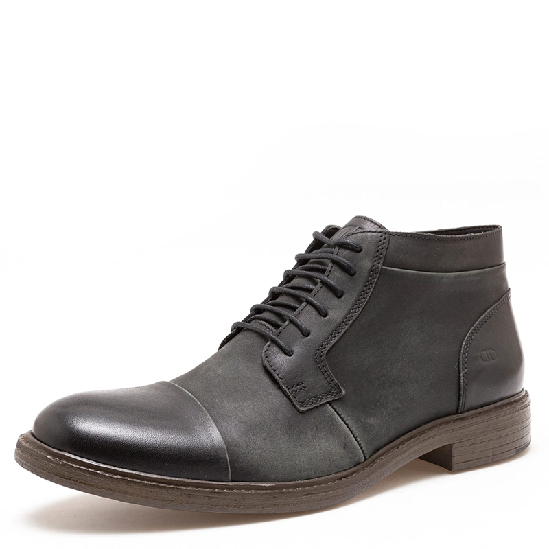 BOTINES HOMBRE DEMOCRATA NEGRO RUST CUERO - 2